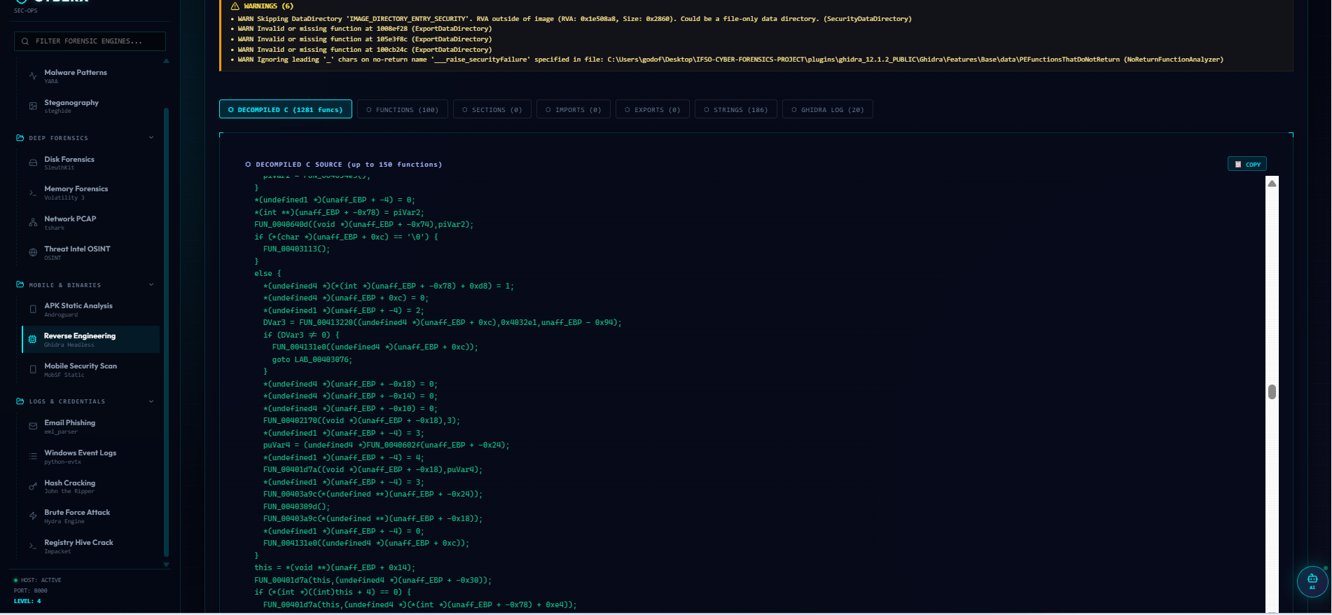 CyberX SOC — Unified Cyber-Police Forensics Platform screenshot